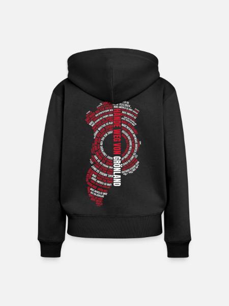 Hände Weg Von Grönland Statement - Frauen Premium Bio Zip Hoodie - Schwarz
