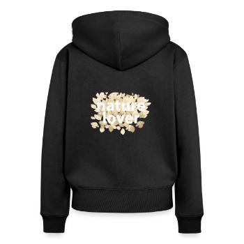 Amoureux de la nature - Sweat à capuche zippé Premium bio Femme - noir - Dos - Julia (174cm)