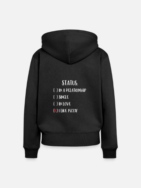 Pizza-Status - Frauen Premium Bio Zip Hoodie - Schwarz
