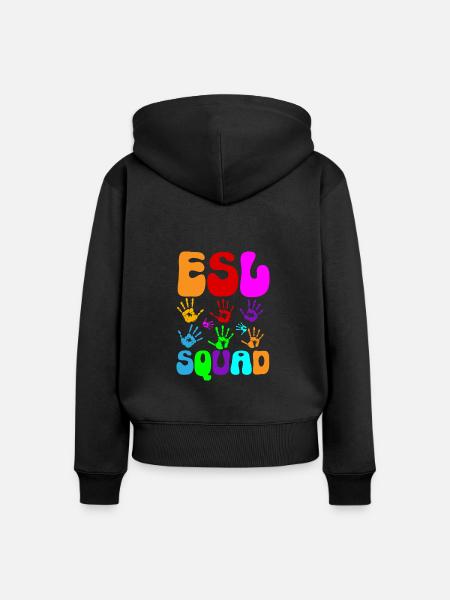 Lehrkraft Englisch Zweitsprache Fremdsprache - Frauen Premium Bio Zip Hoodie - Schwarz