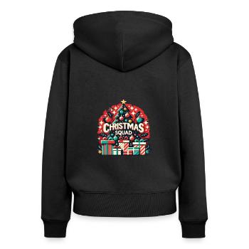 Christmas Squad - Women's Premium Organic Zip Hoodie - black - Back - Julia (174cm)