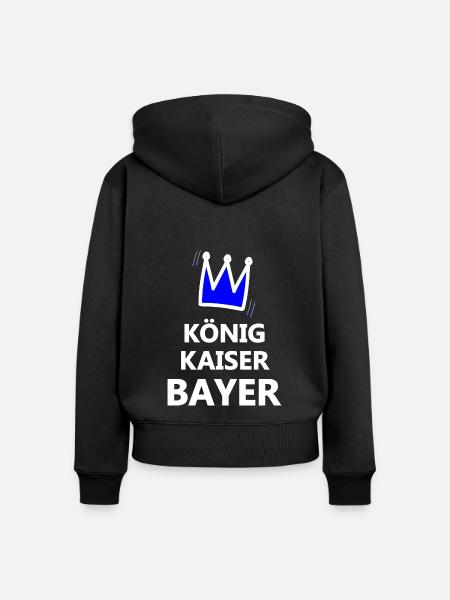Kaiser aus Bavaria - Frauen Premium Bio Zip Hoodie - Schwarz