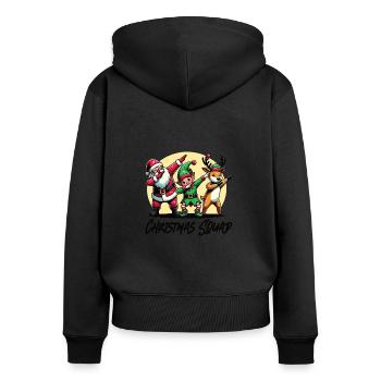 Christmas Squad Santa Claus Weihnachten Xmas - Women's Premium Organic Zip Hoodie - black - Back - Julia (174cm)