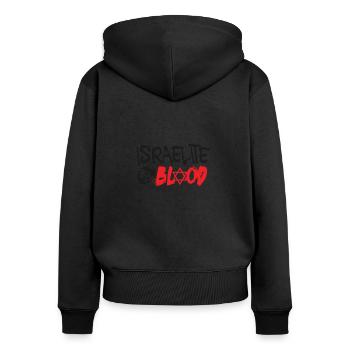 Israel You Are Hebrew Israelite Jewish - Frauen Premium Bio Zip Hoodie - Schwarz - Hinten - Julia (174cm)