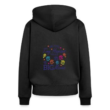 Pediatric Therapist PT Tiny Humans Big Moves OT - Women's Premium Organic Zip Hoodie - black - Back - Julia (174cm)