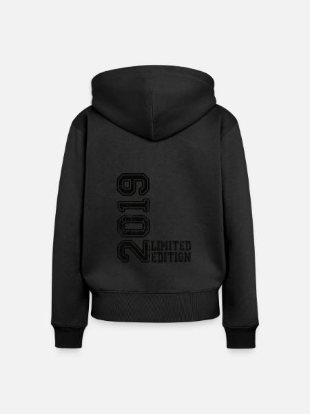 Limited Edition 2019 - Frauen Premium Bio Zip Hoodie - Schwarz