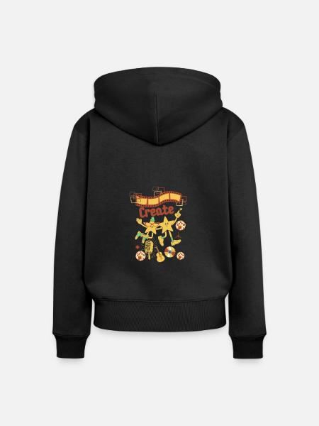 Schaffen - Frauen Premium Bio Zip Hoodie - Schwarz