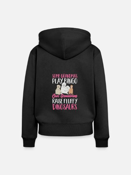 Seidenhuhn Silkie Chicken - Frauen Premium Bio Zip Hoodie - Schwarz