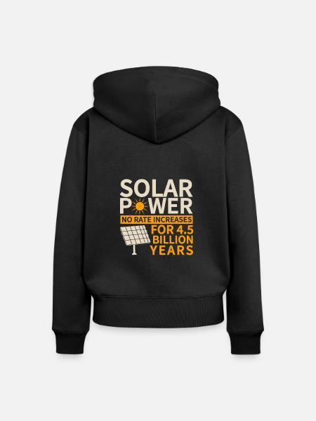 Solarmodul Solarenergie Solarstrom - Frauen Premium Bio Zip Hoodie - Schwarz