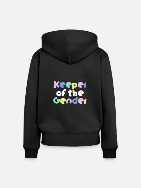 Hüter des Geschlechts - Frauen Premium Bio Zip Hoodie - Schwarz