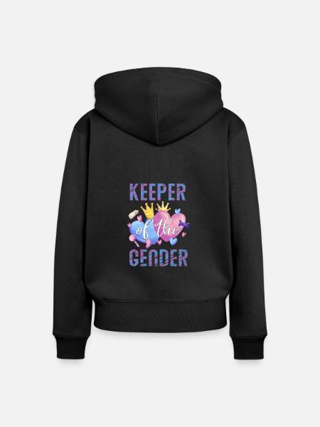 Hüter des Geschlechts - Frauen Premium Bio Zip Hoodie - Schwarz