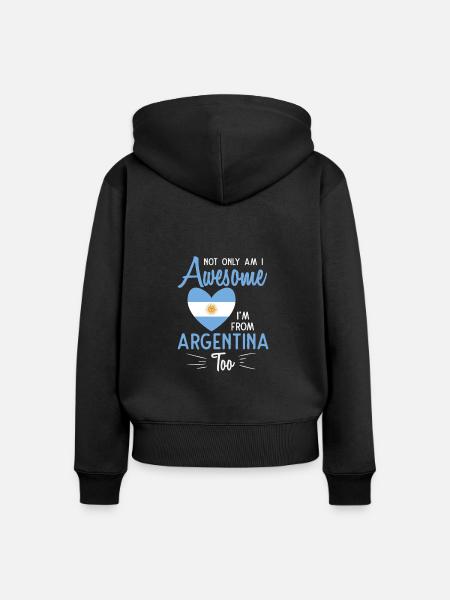 Lustiger argentinischer Spruch drucken - Frauen Premium Bio Zip Hoodie - Schwarz