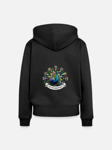 Autism Awareness puzzles piece - Frauen Premium Bio Zip Hoodie - Schwarz