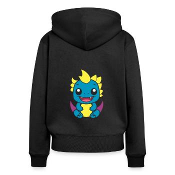 Baby Dragon - Women's Premium Organic Zip Hoodie - black - Back - Julia (174cm)