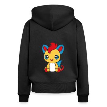 Baby Dragon - Women's Premium Organic Zip Hoodie - black - Back - Julia (174cm)