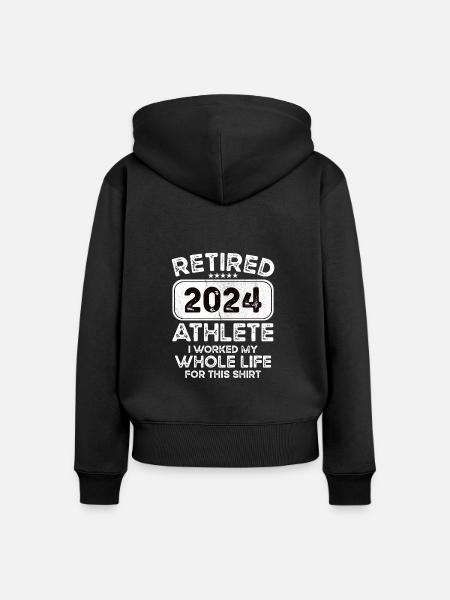 Retired Athlete 2024 - Frauen Premium Bio Zip Hoodie - Schwarz