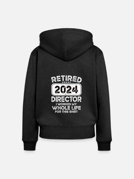 Retired Director 2024 - Frauen Premium Bio Zip Hoodie - Schwarz
