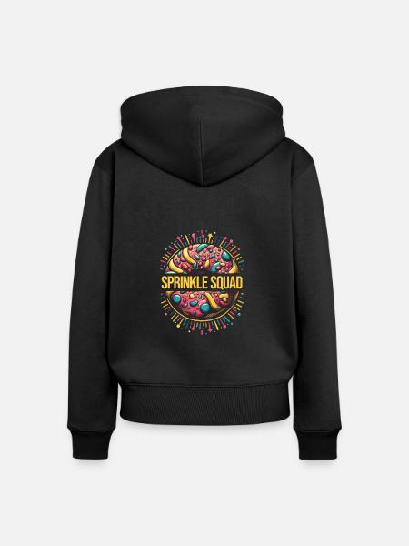 Sprinkle Squad - Lustiges Donut Geschenk - Frauen Premium Bio Zip Hoodie - Schwarz