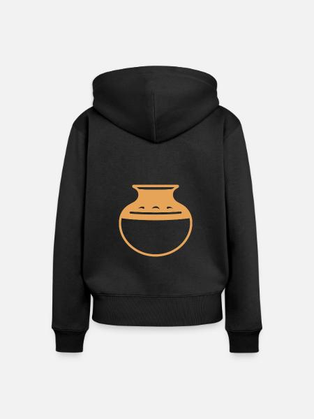 Töpferei - Frauen Premium Bio Zip Hoodie - Schwarz