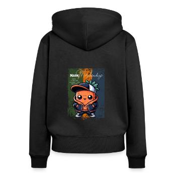 Carrot Dize Merchandise - Women's Premium Organic Zip Hoodie - black - Back - Julia (174cm)