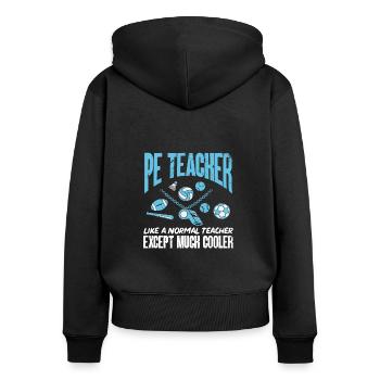 Physical Education Teacher Physical Education Teacher - Women's Premium Organic Zip Hoodie - black - Back - Julia (174cm)