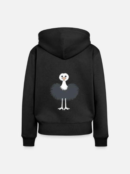 Strauß - Frauen Premium Bio Zip Hoodie - Schwarz
