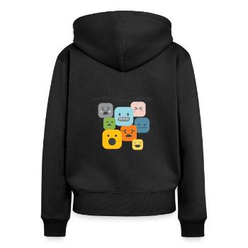 SPED Teacher Shirt, It's Okay To Feel All The - Women's Premium Organic Zip Hoodie - black - Back - Julia (174cm)