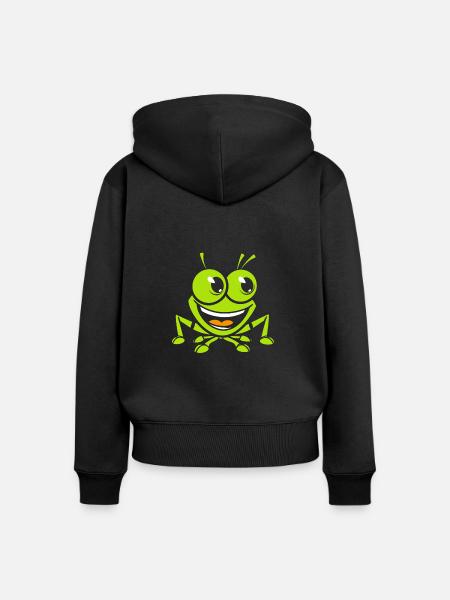 Heuschrecke - Frauen Premium Bio Zip Hoodie - Schwarz