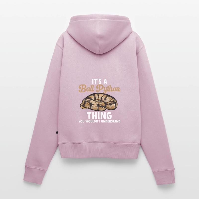 Python royal Serpent Roi Python Sweat à capuche zippé Premium bio Femme