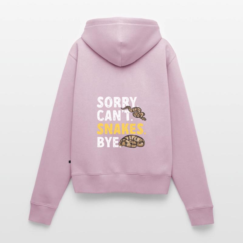 Ball Python Snake King Python Sweat à capuche zippé Premium bio Femme