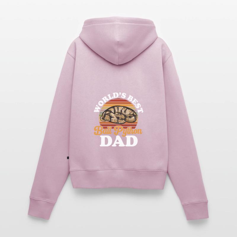 Ball Python Snake King Python Sweat à capuche zippé Premium bio Femme