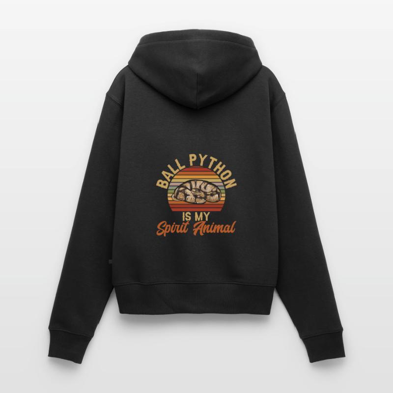 Ball Python Schlange Königspython Frauen Premium Bio Zip Hoodie