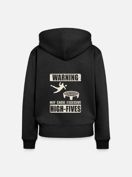 Spike Ball Spikeball Rundnetz - Frauen Premium Bio Zip Hoodie - Schwarz