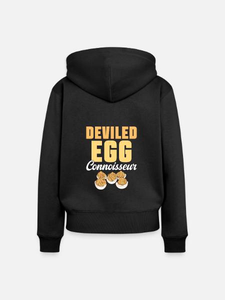Gefüllte Eier Deviled Eggs - Frauen Premium Bio Zip Hoodie - Schwarz