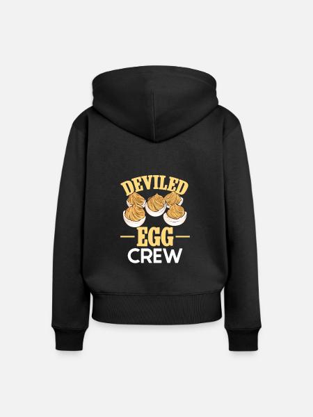 Gefüllte Eier Deviled Eggs - Frauen Premium Bio Zip Hoodie - Schwarz