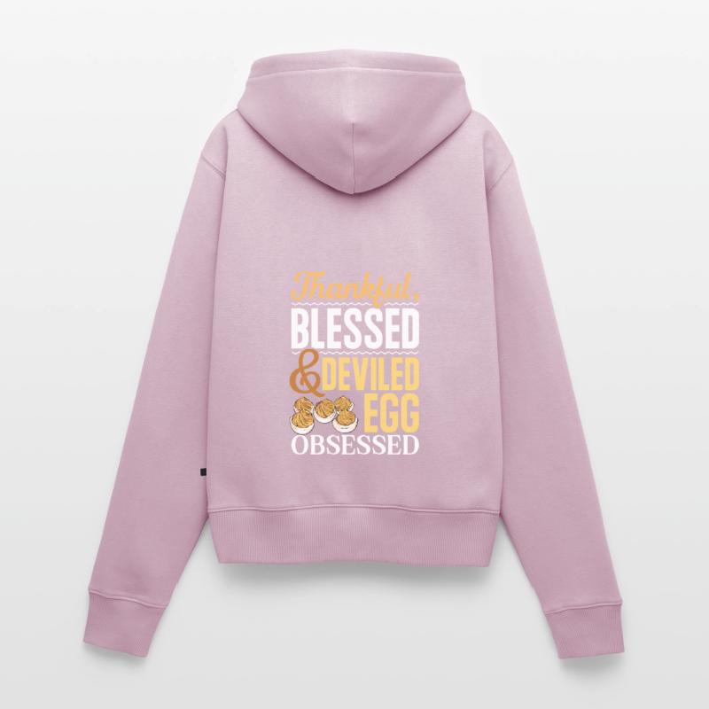 Stuffed Eggs Deviled Eggs Women's Premium Organic Zip Hoodie