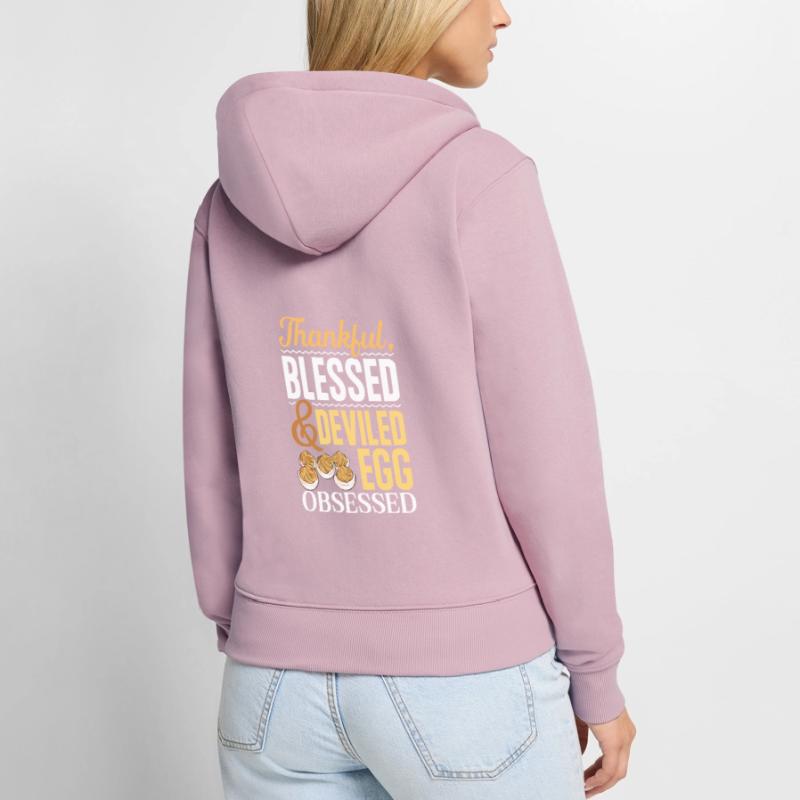 Stuffed Eggs Deviled Eggs Women's Premium Organic Zip Hoodie
