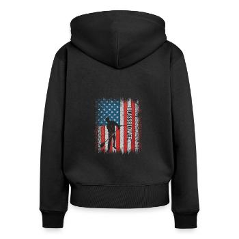 Glassbläser Glasschmied Glassformer - Frauen Premium Bio Zip Hoodie - Schwarz - Hinten - Julia (174cm)