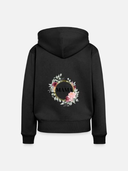 Beste Mama - Frauen Premium Bio Zip Hoodie - Schwarz
