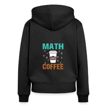 Mathematik Mathematiker Mathelehrer - Frauen Premium Bio Zip Hoodie - Schwarz - Hinten - Julia (174cm)