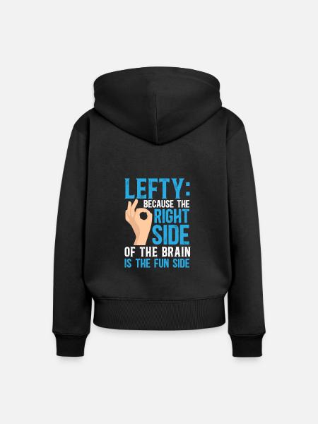 Linkshänder - Frauen Premium Bio Zip Hoodie - Schwarz