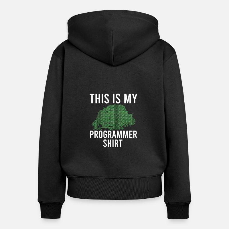 Programmierer Programmierung Informatik Computer - Frauen Premium Bio Zip Hoodie - Schwarz
