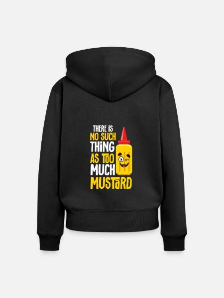Senf Mustard - Frauen Premium Bio Zip Hoodie - Schwarz