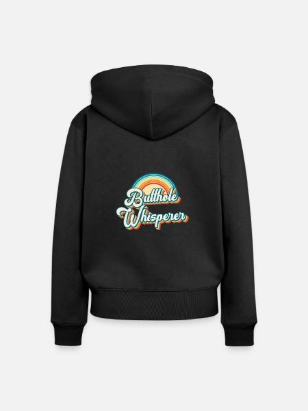Arschloch-Flüsterer - Frauen Premium Bio Zip Hoodie - Schwarz