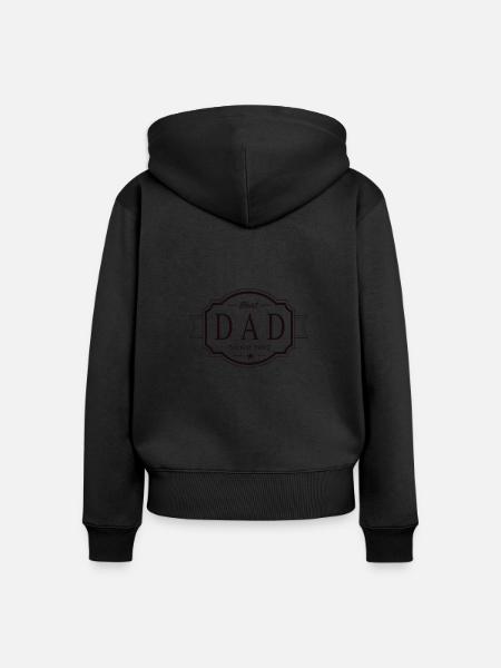 Bester Papa seit 2017 - Frauen Premium Bio Zip Hoodie - Schwarz