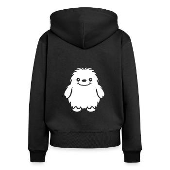 Yeti - Sweat à capuche zippé Premium bio Femme - noir - Dos - Julia (174cm)