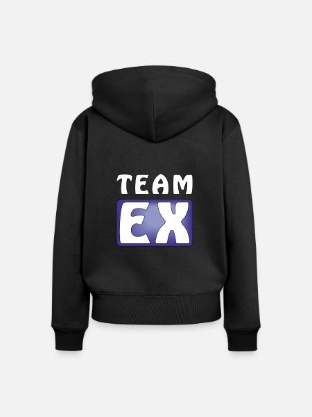 TEAM EX - Frauen Premium Bio Zip Hoodie - Schwarz