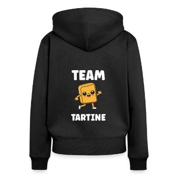 Tartine - Sweat à capuche zippé Premium bio Femme - noir - Dos - Julia (174cm)