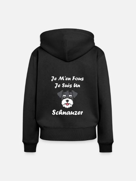 Schnauzer - Frauen Premium Bio Zip Hoodie - Schwarz
