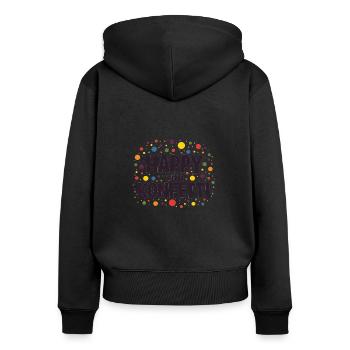 Carnival Costume Happy With Confetti Carnival - Women's Premium Organic Zip Hoodie - black - Back - Julia (174cm)
